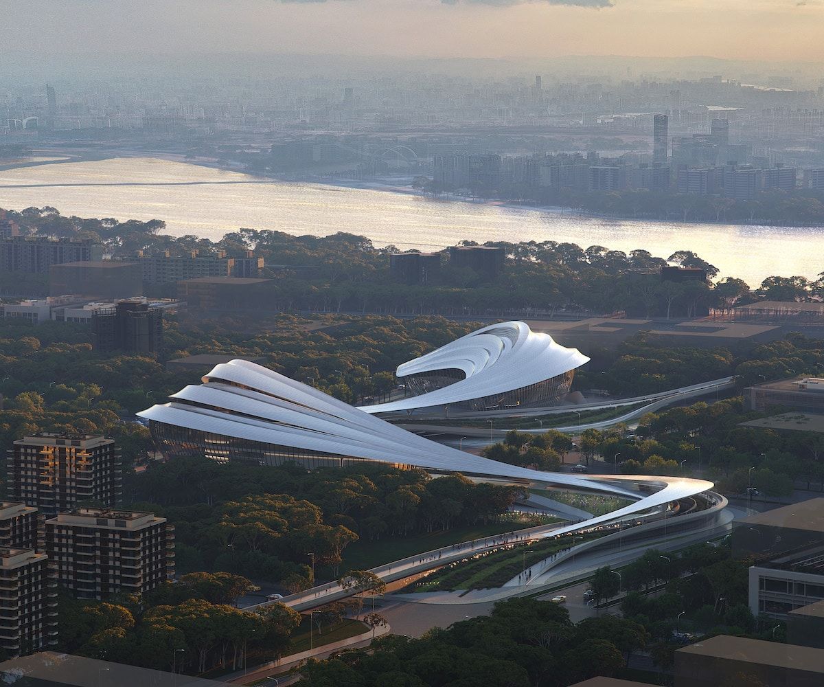 Diseño arquitectónico basado en curvas de un río gana concurso en China