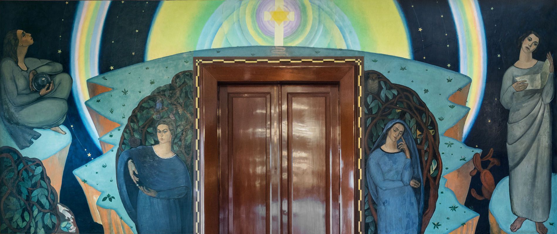 Embajada de México en Chile dona mural de Roberto Montenegro sobre Gabriela Mistral