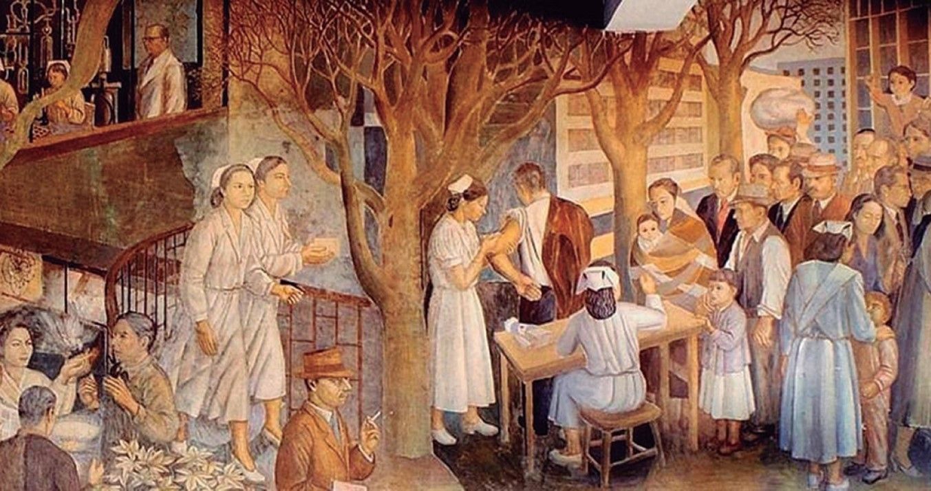 Obra mural de Julio Escámez cuelga en el teatro de Terque, la vieja tierra de su padre