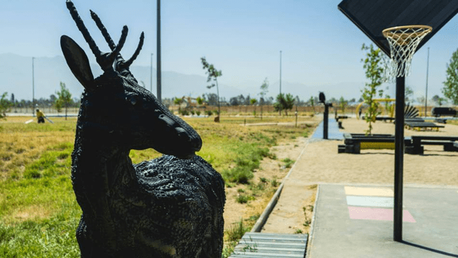 Ecoparque Cerrillos: espacio cultural y recreativo hecho de plástico reciclado