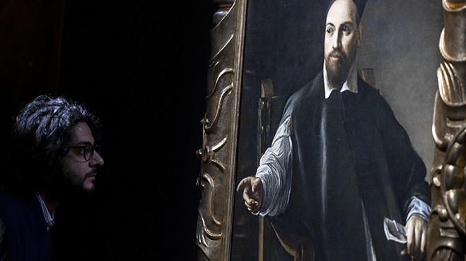 Exponen por primera vez retrato del papa Urbano VIII, de Caravaggio